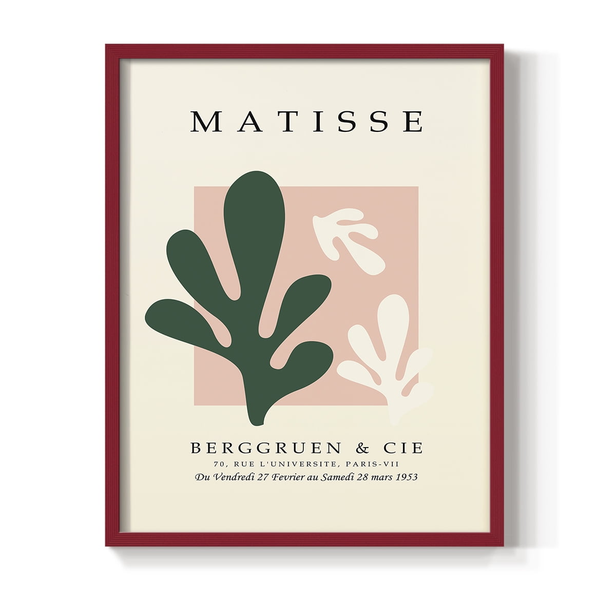 Matisse CDLXXVIII in Pink Solid Wood Framed Print No Nail Hanging
