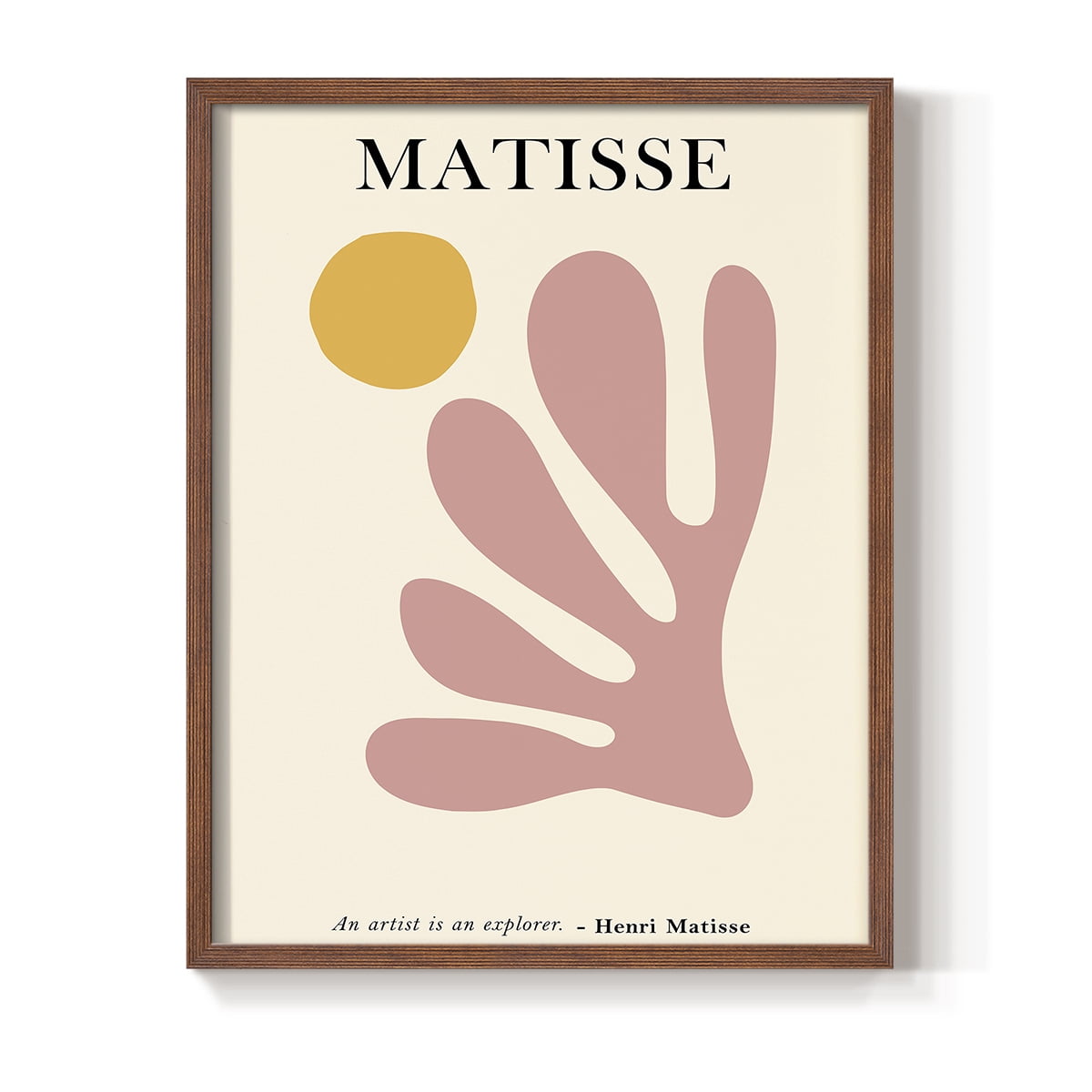 Matisse CDLXXX in Brown Solid Wood Framed Print No Nail Hanging