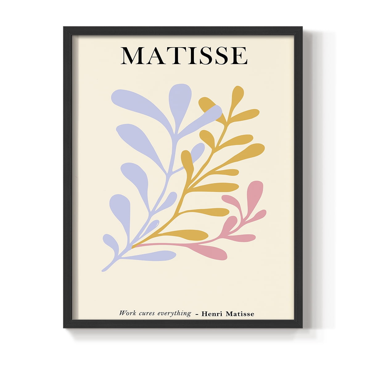 Matisse CDLXXXI in Black Solid Wood Framed Print No Nail Hanging