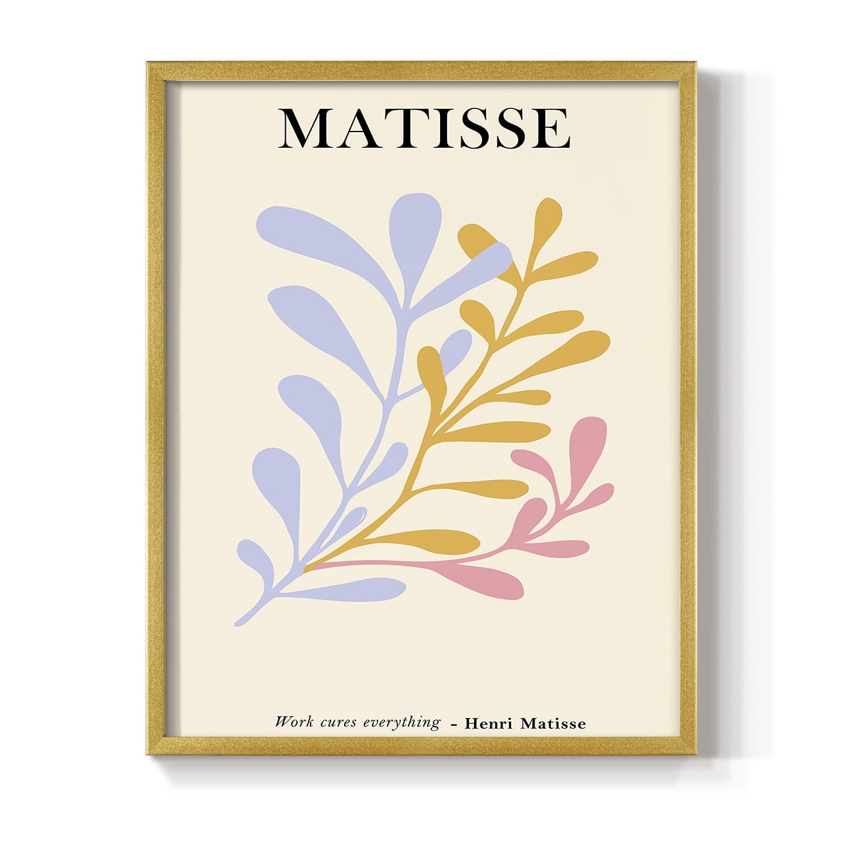 Matisse CDLXXXI in Gold Solid Wood Framed Print No Nail Hanging