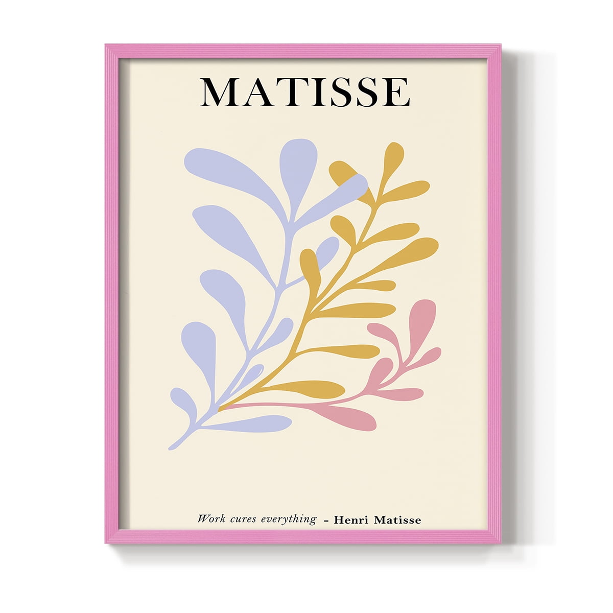 Matisse CDLXXXI in Pink Solid Wood Framed Print No Nail Hanging