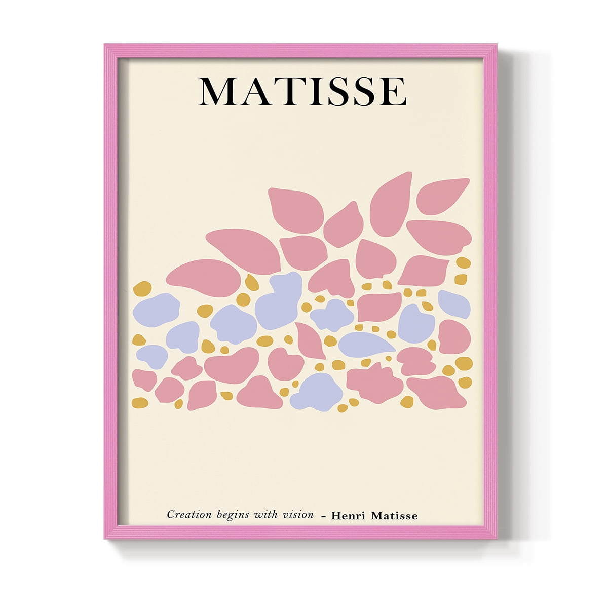 Matisse CDLXXXII in Pink Solid Wood Framed Print No Nail Hanging