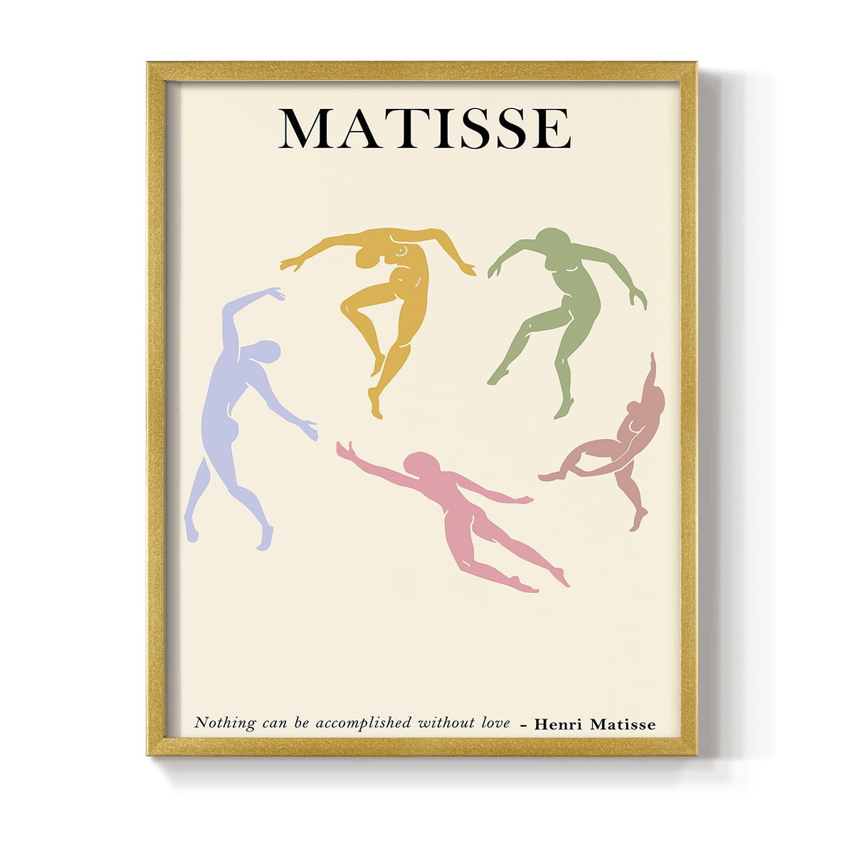 Matisse CDLXXXIII in Gold Solid Wood Framed Print No Nail Hanging