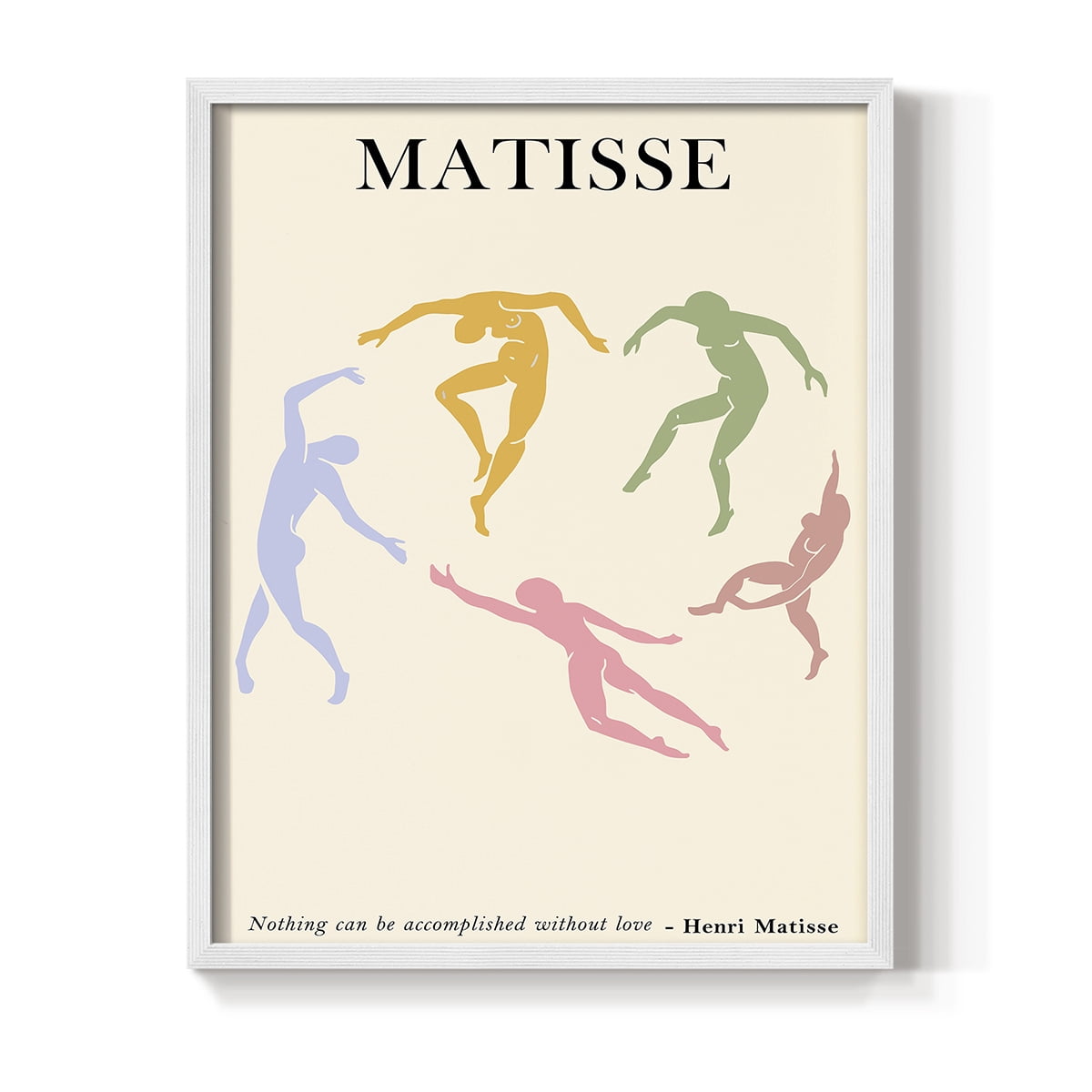 Matisse CDLXXXIII in White Solid Wood Framed Print No Nail Hanging