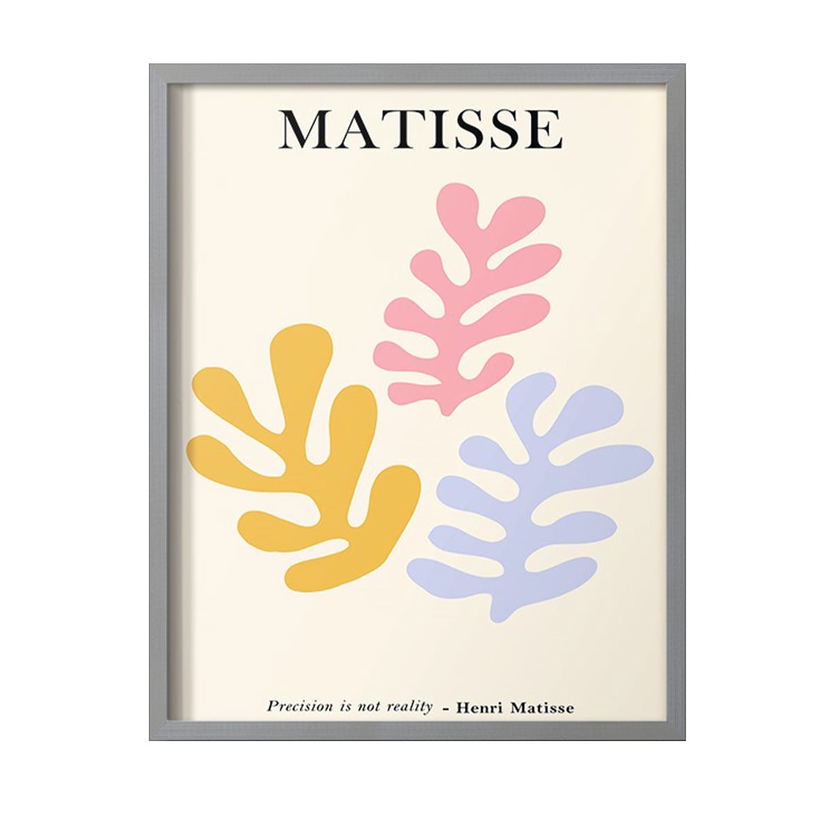 Matisse CDLXXXIV in Gray Solid Wood Framed Print No Nail Hanging