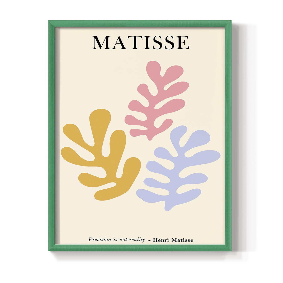 Matisse CDLXXXIV in Green Solid Wood Framed Print No Nail Hanging