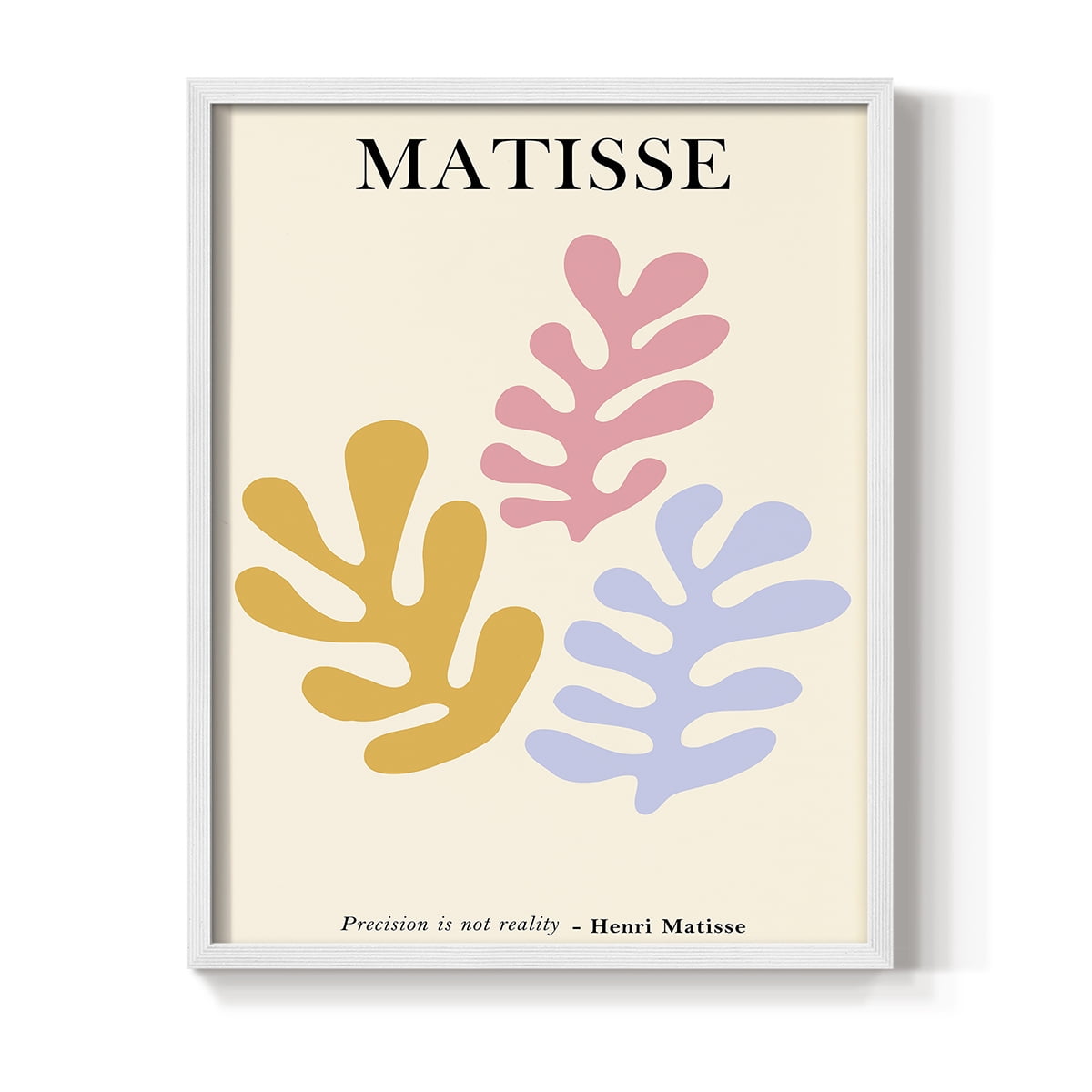 Matisse CDLXXXIV in White Solid Wood Framed Print No Nail Hanging