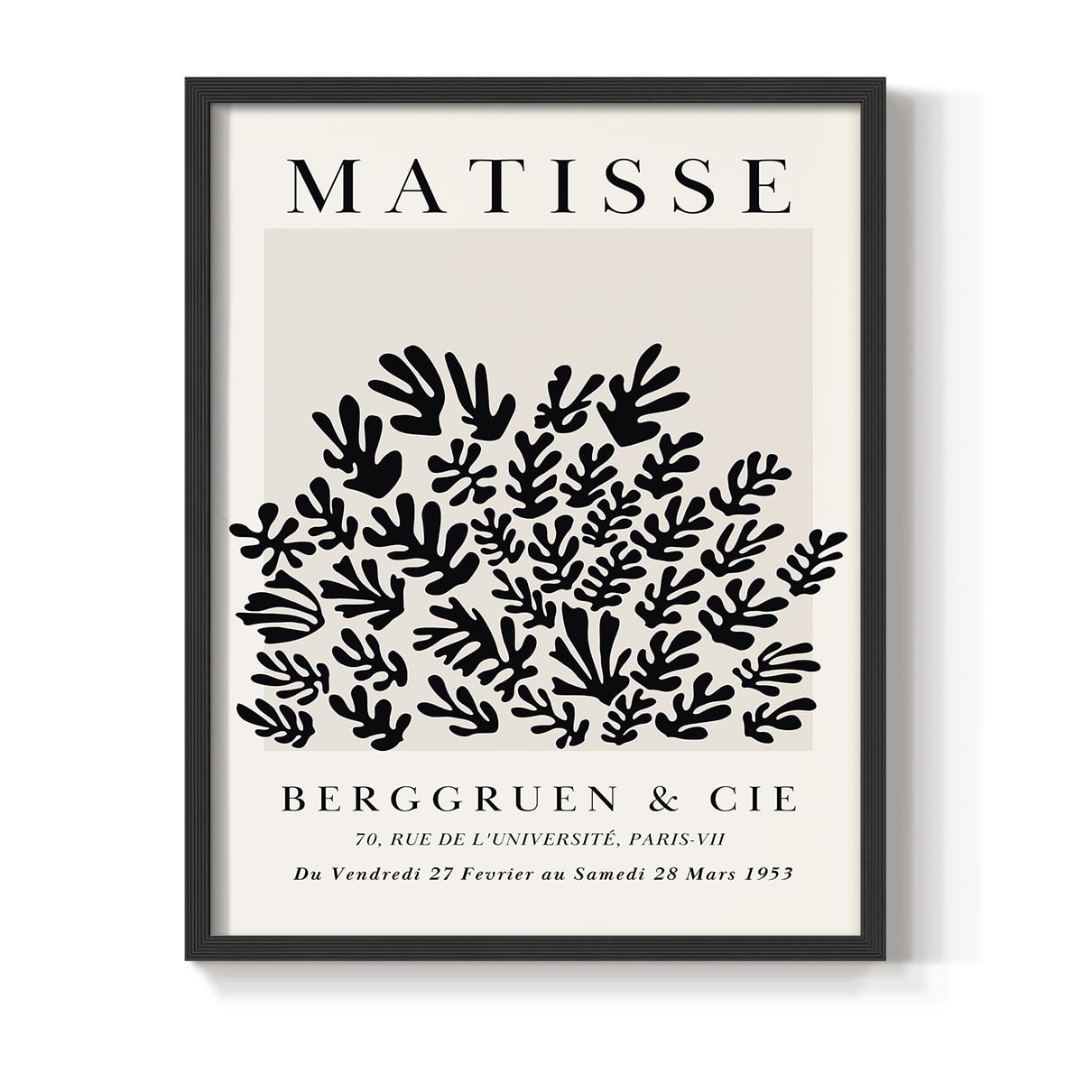 Matisse CDLXXXIX in Black Solid Wood Framed Print No Nail Hanging