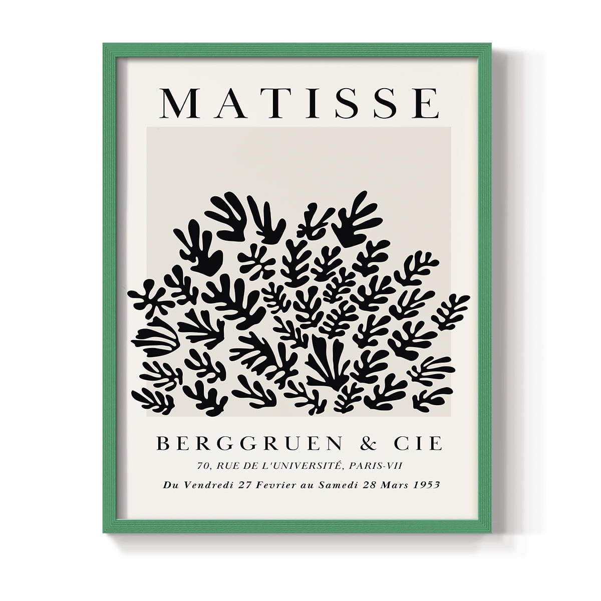 Matisse CDLXXXIX in Green Solid Wood Framed Print No Nail Hanging