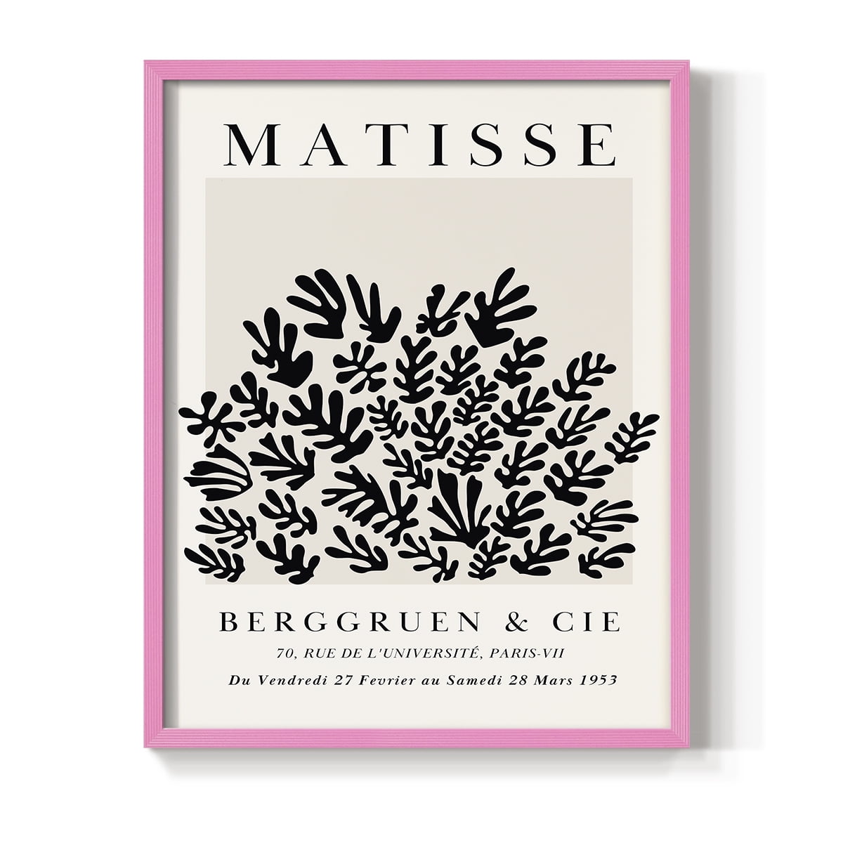 Matisse CDLXXXIX in Pink Solid Wood Framed Print No Nail Hanging