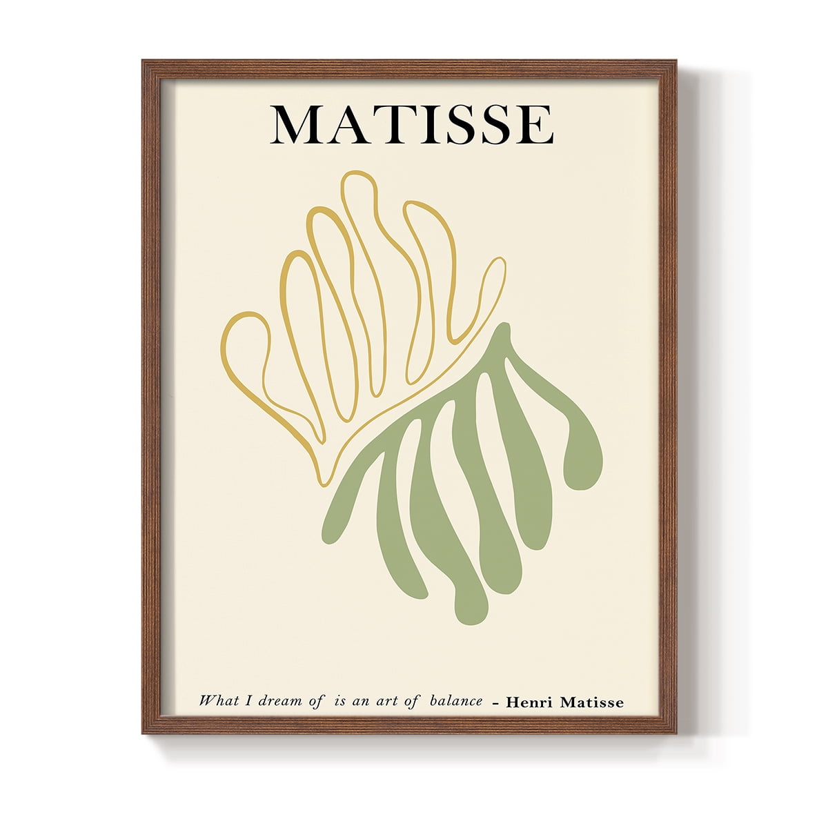 Matisse CDLXXXV in Brown Solid Wood Framed Print No Nail Hanging