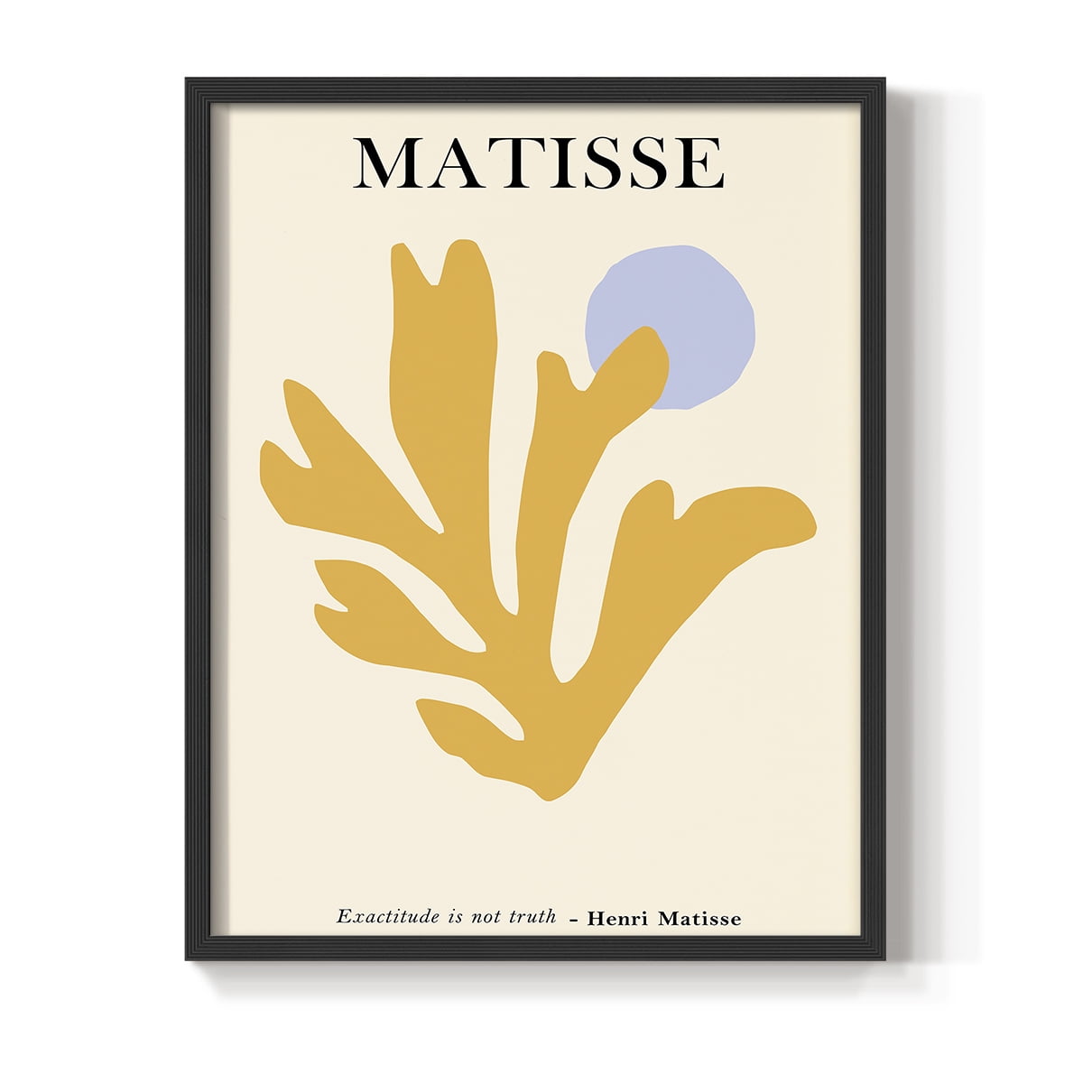Matisse CDLXXXVI in Black Solid Wood Framed Print No Nail Hanging