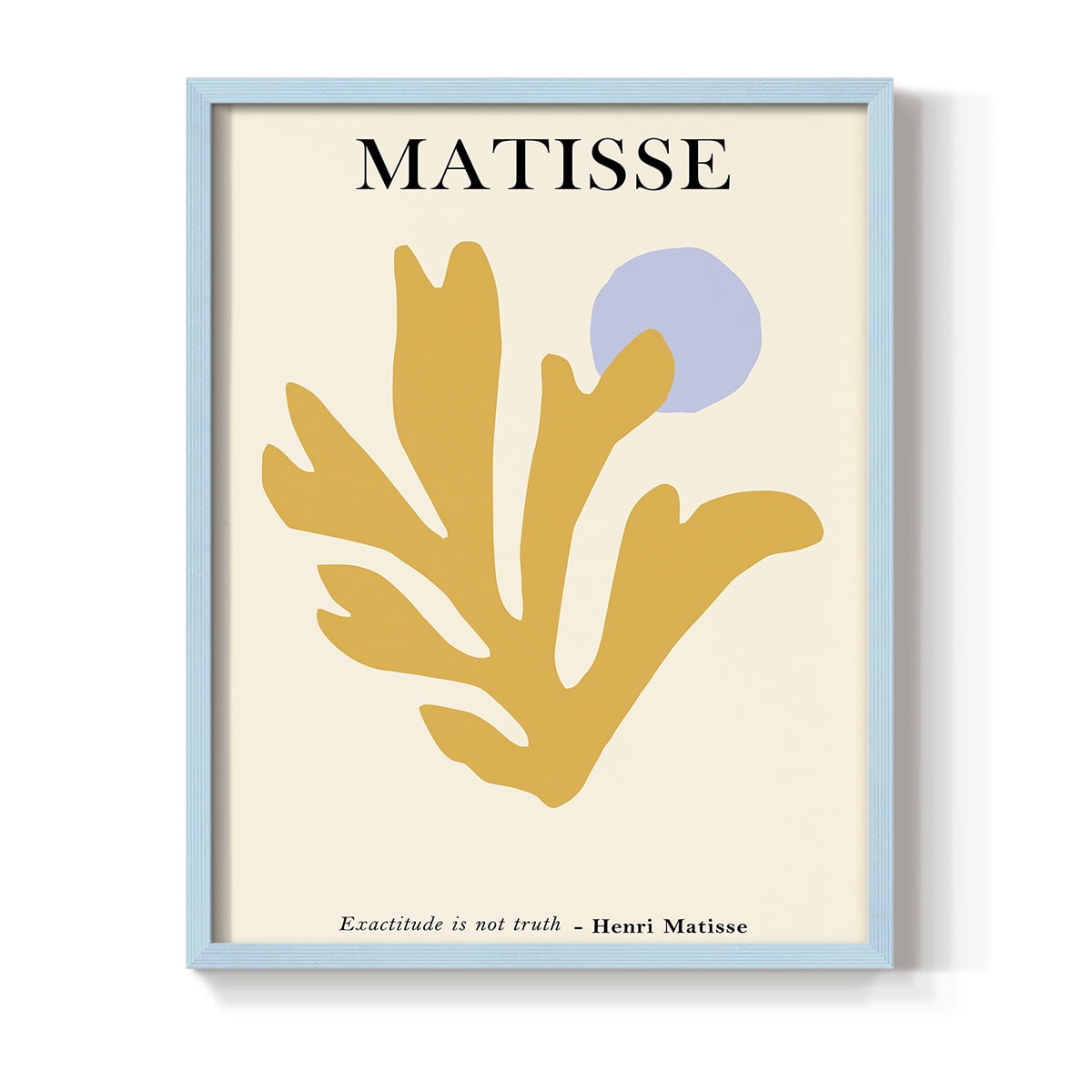 Matisse CDLXXXVI in Blue Solid Wood Framed Print No Nail Hanging