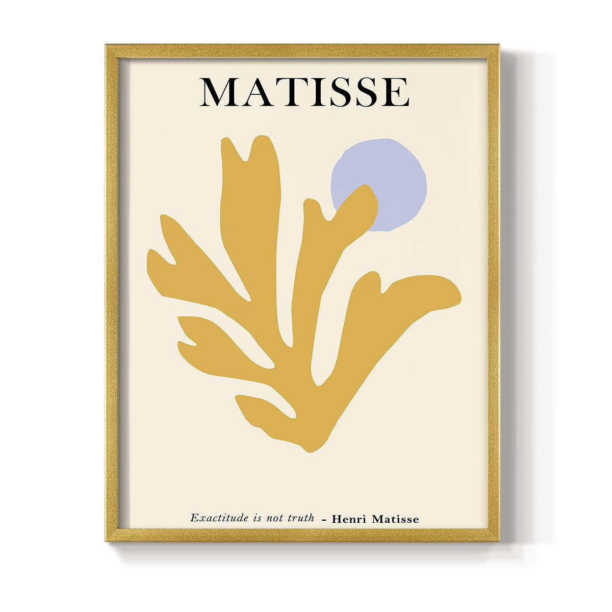 Matisse CDLXXXVI in Gold Solid Wood Framed Print No Nail Hanging