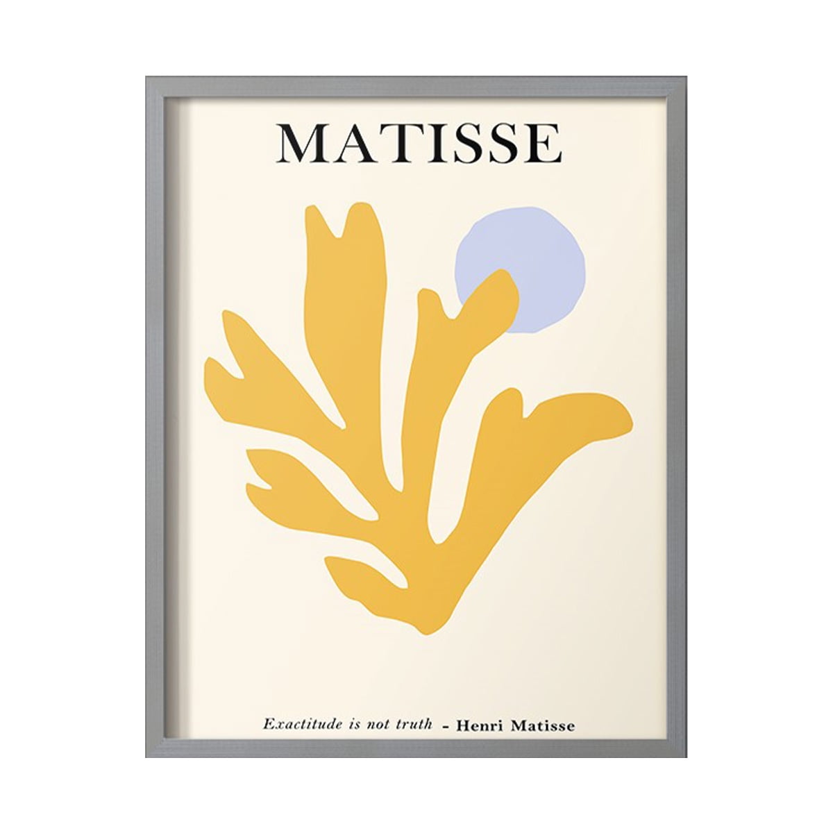 Matisse CDLXXXVI in Gray Solid Wood Framed Print No Nail Hanging