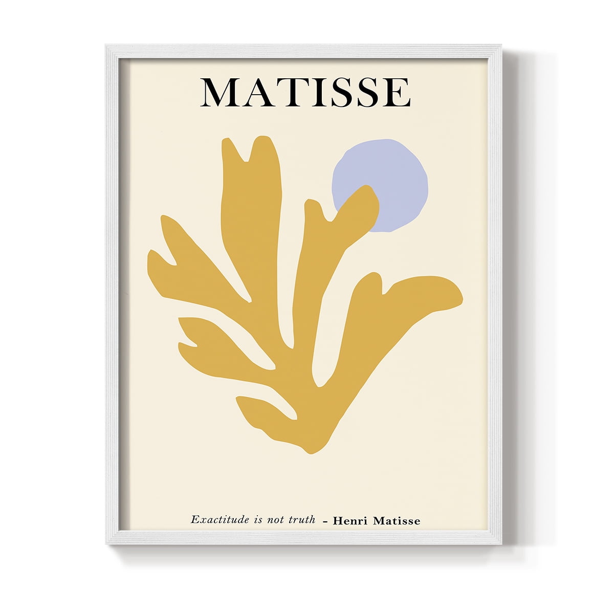 Matisse CDLXXXVI in White Solid Wood Framed Print No Nail Hanging