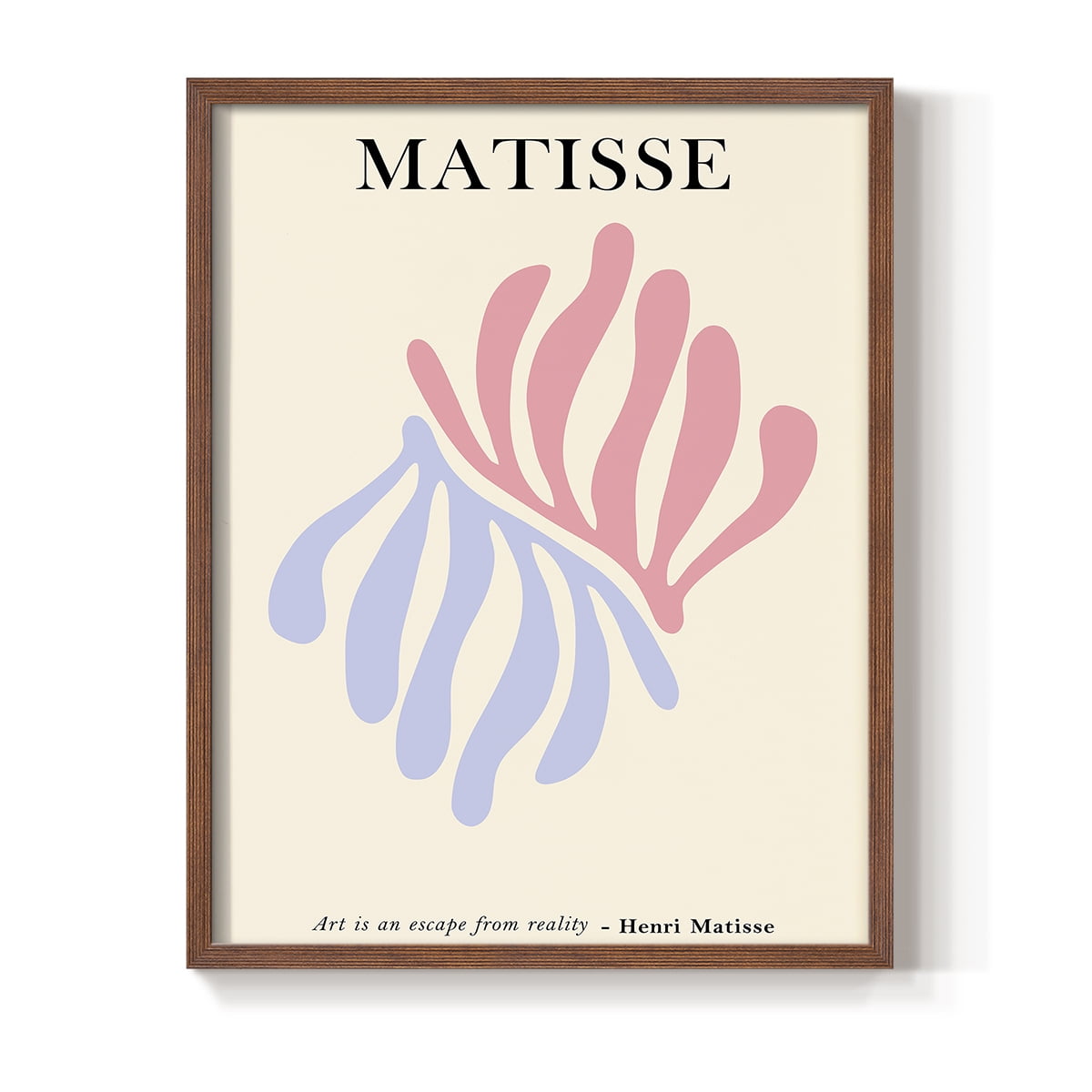 Matisse CDLXXXVII in Brown Solid Wood Framed Print No Nail Hanging