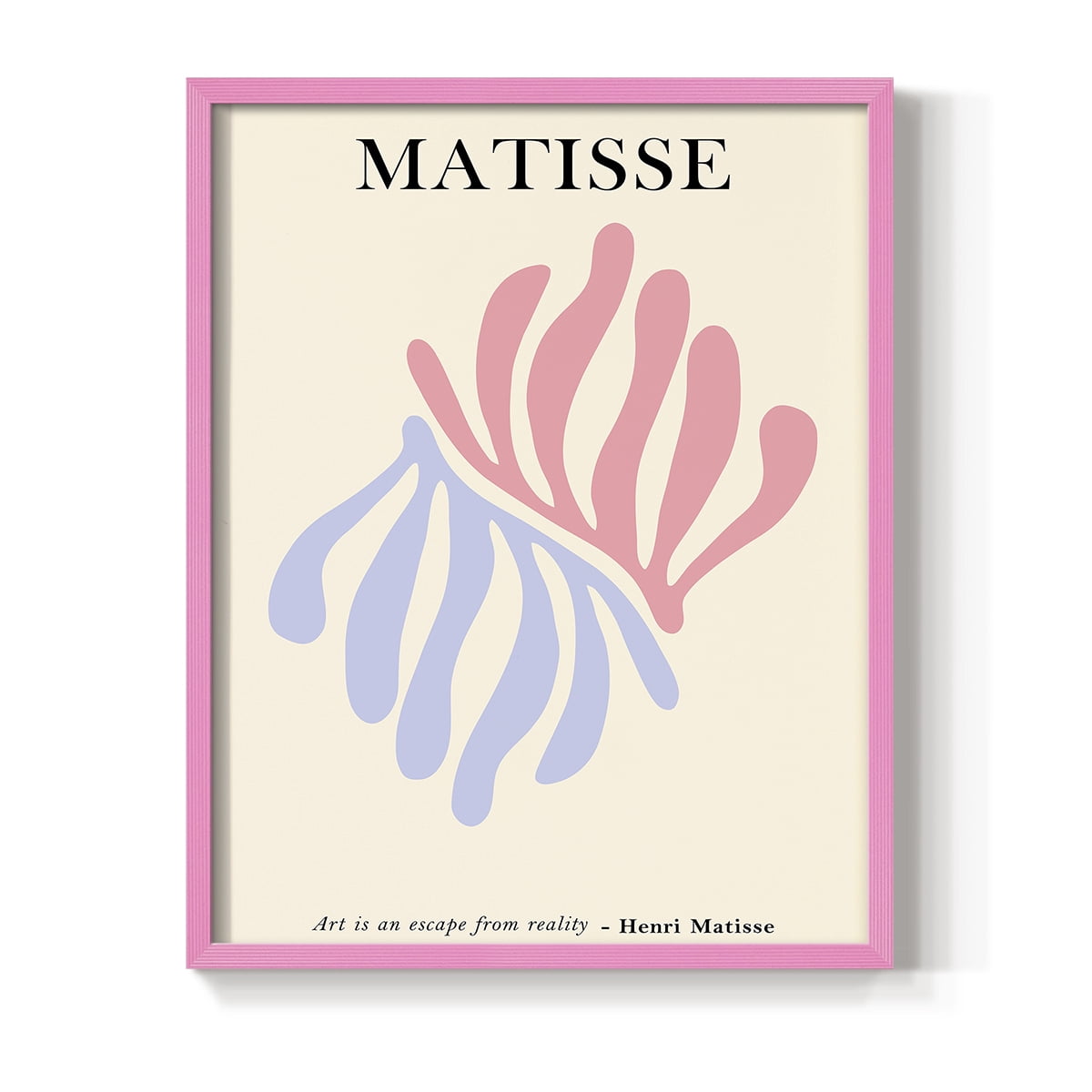 Matisse CDLXXXVII in Pink Solid Wood Framed Print No Nail Hanging