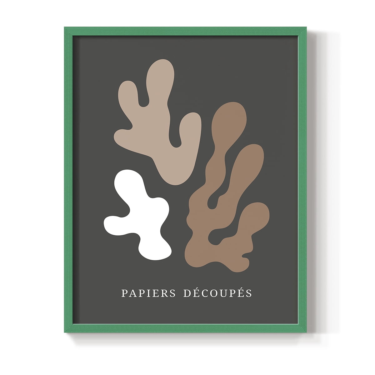 Matisse CDV in Green Solid Wood Framed Print No Nail Hanging