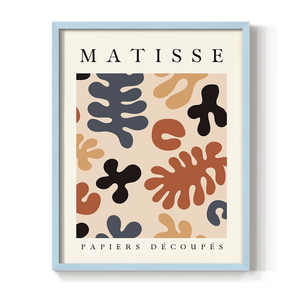 Matisse CDVI in Blue Solid Wood Framed Print No Nail Hanging