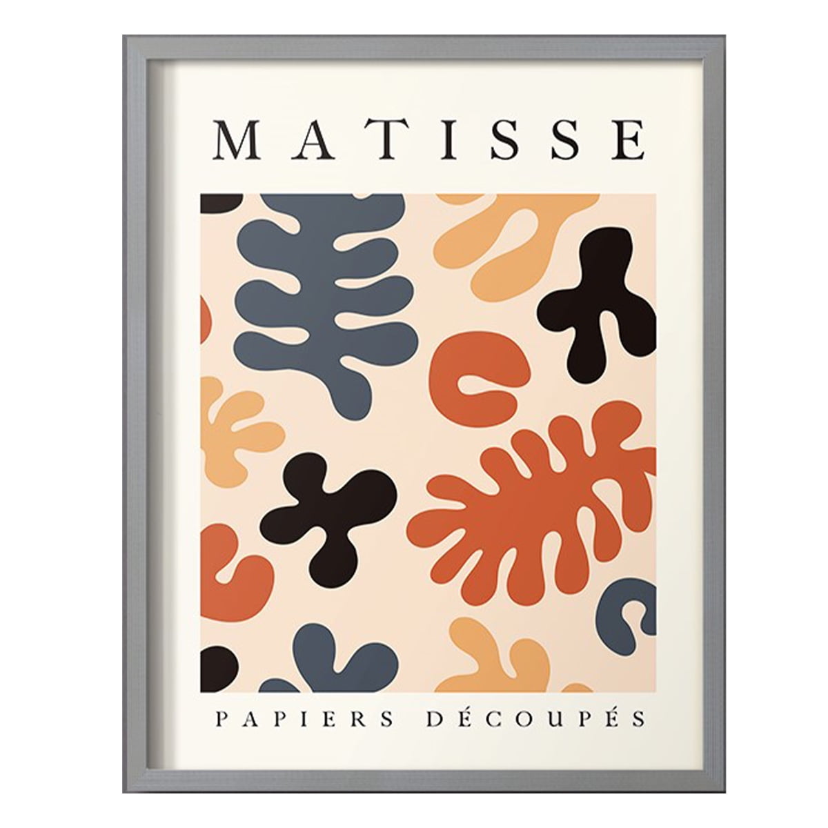 Matisse CDVI in Gray Solid Wood Framed Print No Nail Hanging