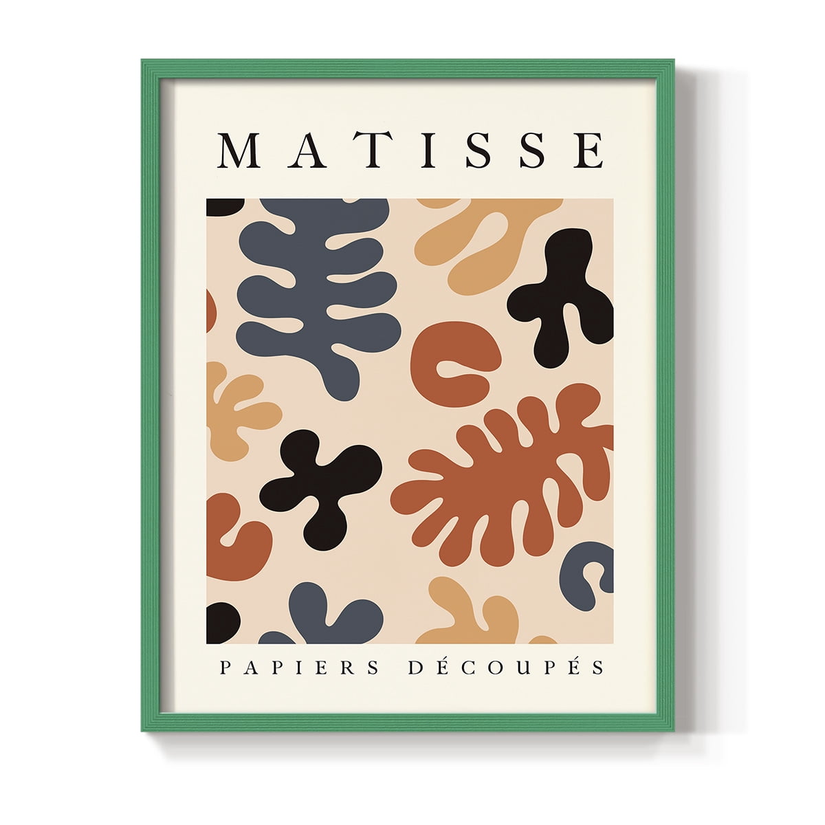 Matisse CDVI in Green Solid Wood Framed Print No Nail Hanging