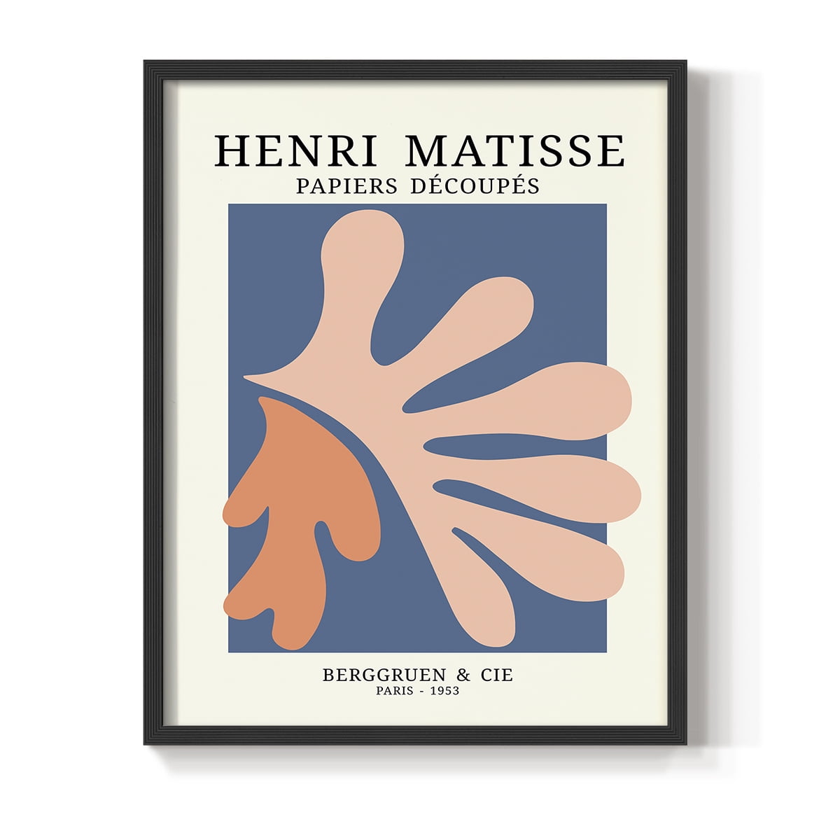 Matisse CDVII in Black Solid Wood Framed Print No Nail Hanging