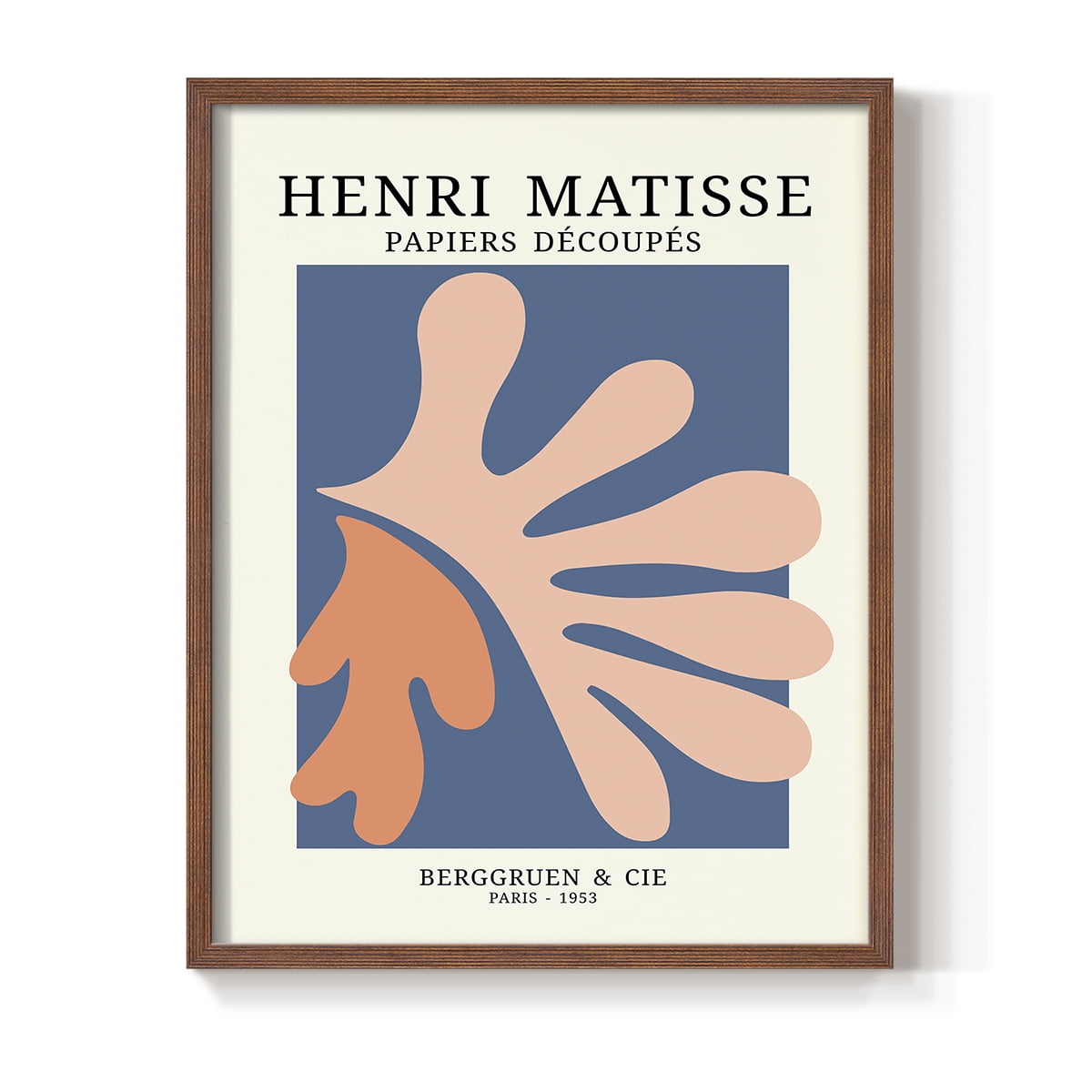 Matisse CDVII in Brown Solid Wood Framed Print No Nail Hanging