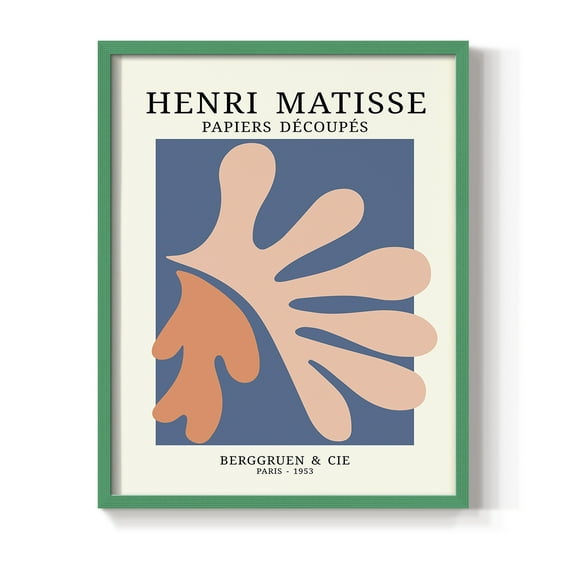 Matisse CDVII in Green Solid Wood Framed Print No Nail Hanging