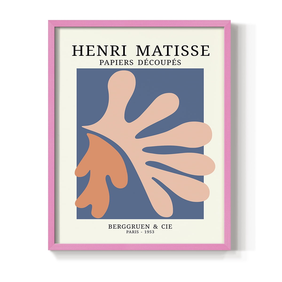 Matisse CDVII in Pink Solid Wood Framed Print No Nail Hanging