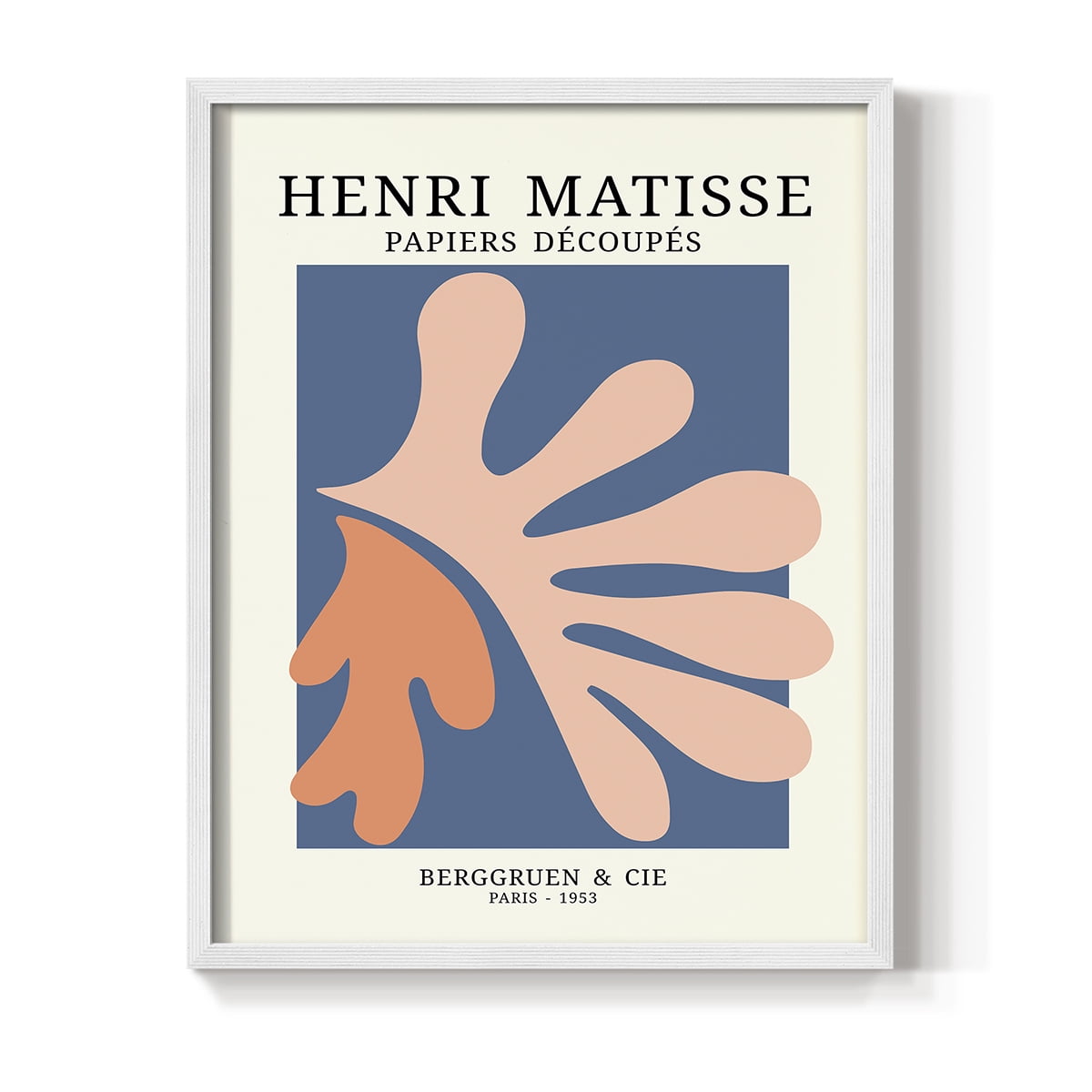 Matisse CDVII in White Solid Wood Framed Print No Nail Hanging