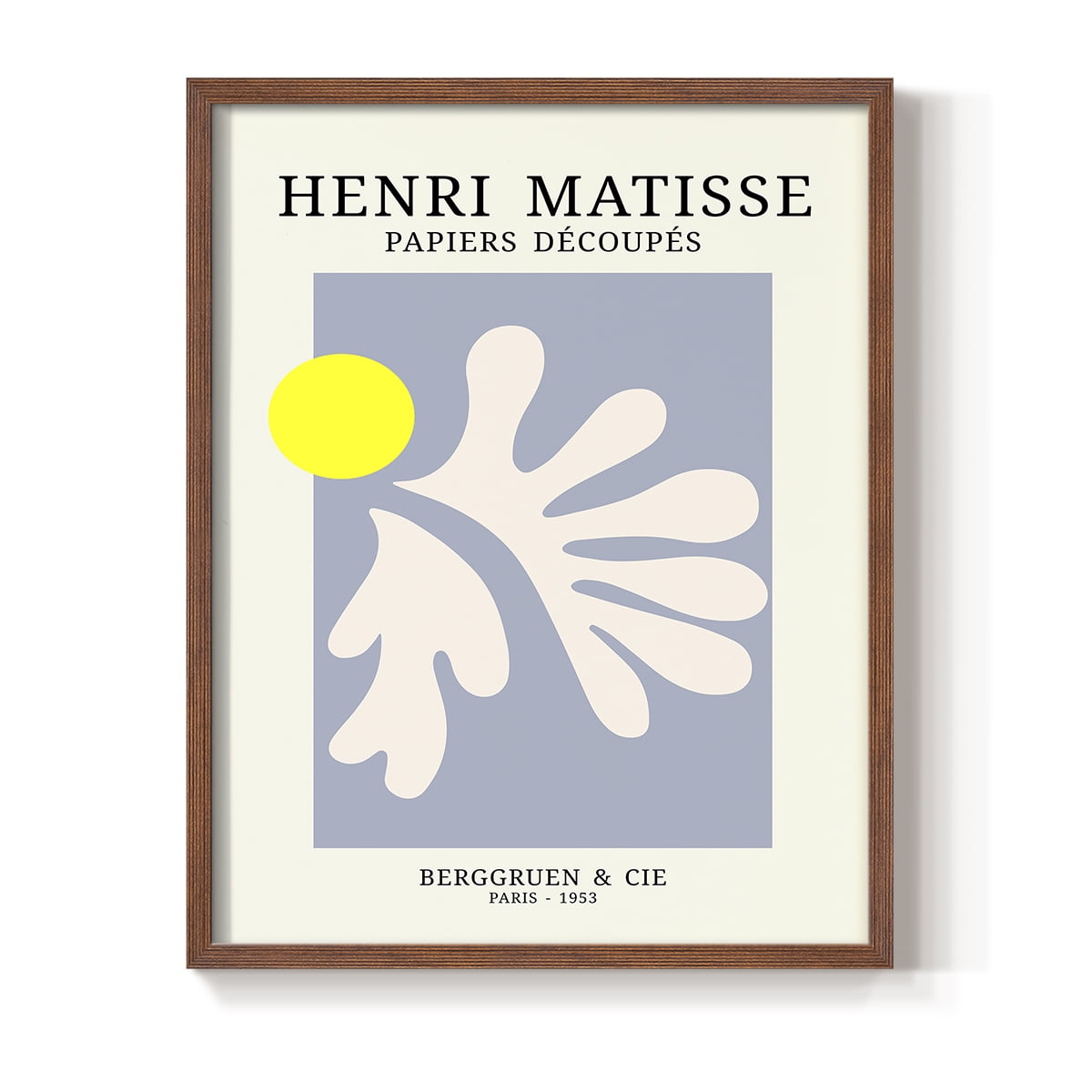 Matisse CDVIII in Brown Solid Wood Framed Print No Nail Hanging