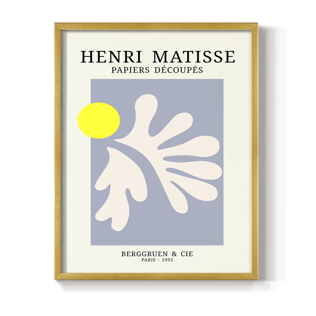 Matisse CDVIII in Gold Solid Wood Framed Print No Nail Hanging