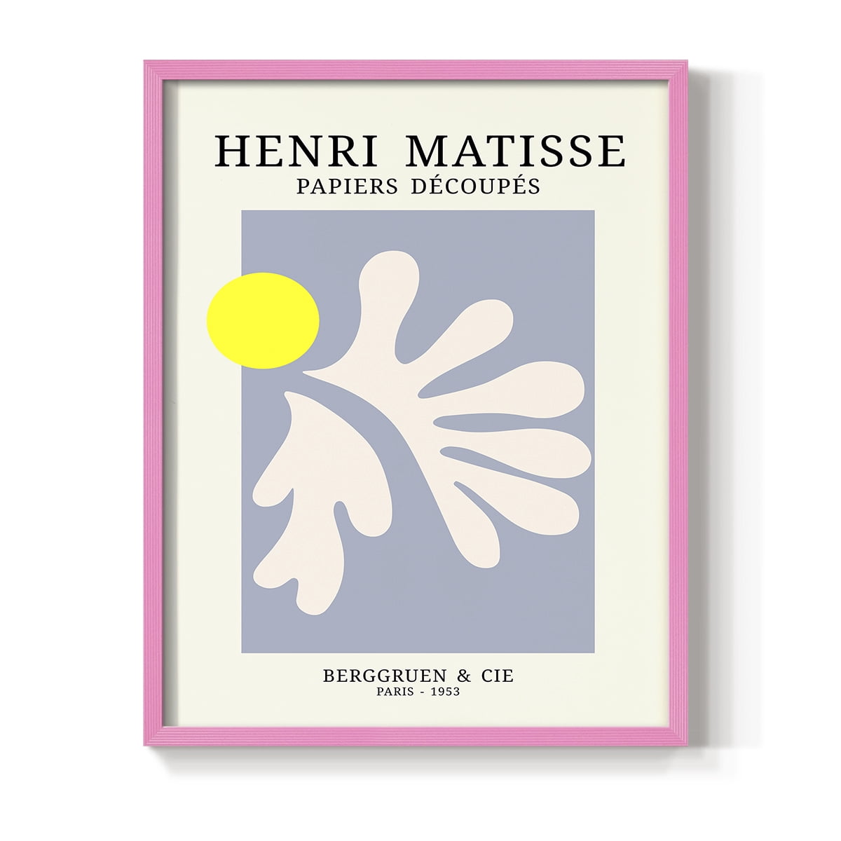 Matisse CDVIII in Pink Solid Wood Framed Print No Nail Hanging