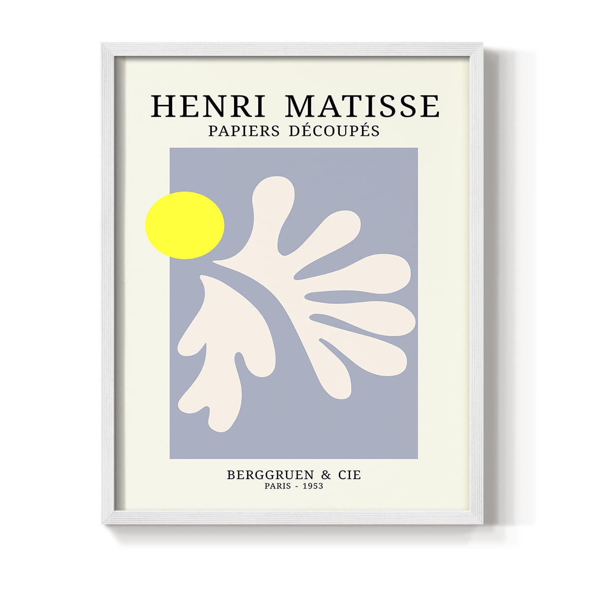 Matisse CDVIII in White Solid Wood Framed Print No Nail Hanging