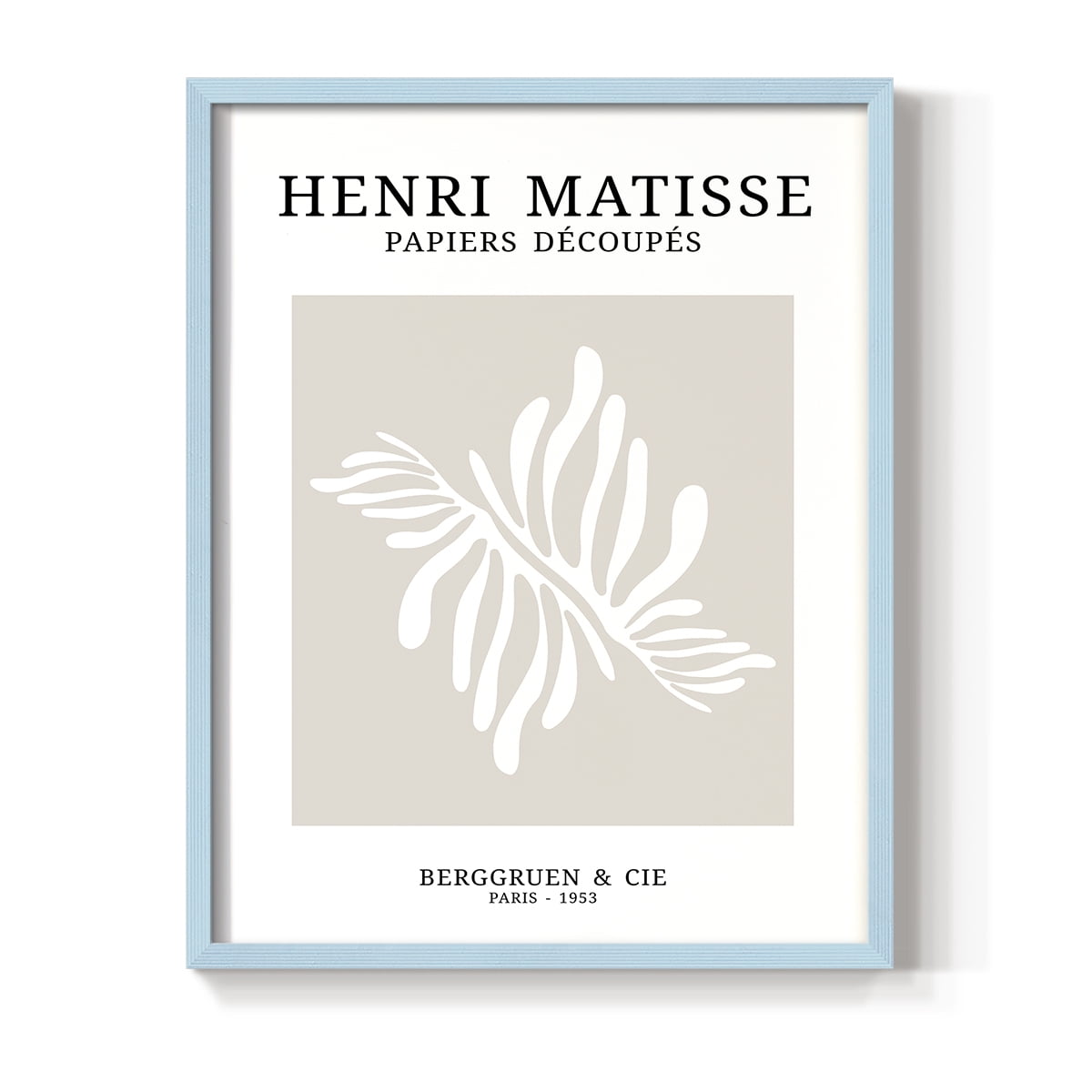 Matisse CDX in Blue Solid Wood Framed Print No Nail Hanging