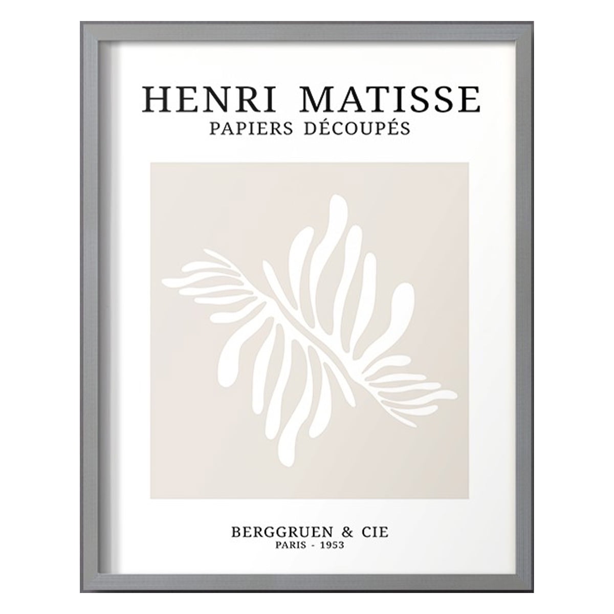 Matisse CDX in Gray Solid Wood Framed Print No Nail Hanging
