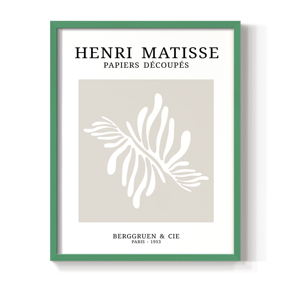 Matisse CDX in Green Solid Wood Framed Print No Nail Hanging