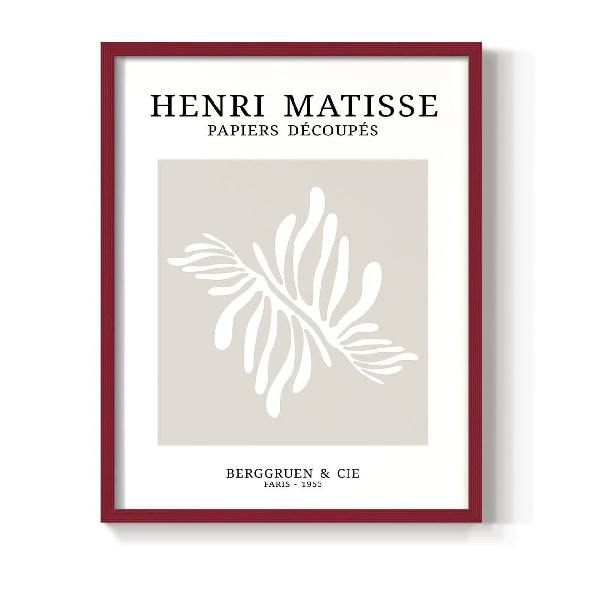 Matisse CDX in Red Solid Wood Framed Print No Nail Hanging