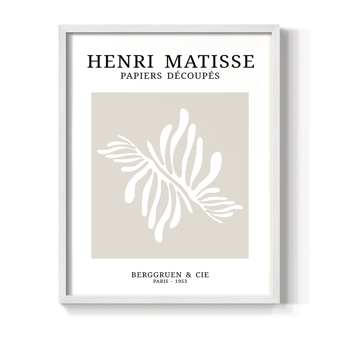 Matisse CDX in White Solid Wood Framed Print No Nail Hanging