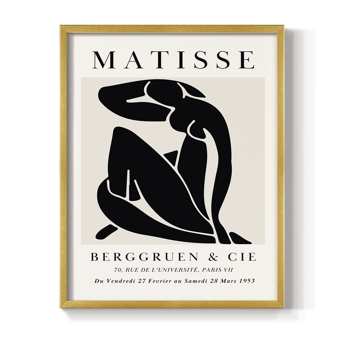 Matisse CDXC in Gold Solid Wood Framed Print No Nail Hanging