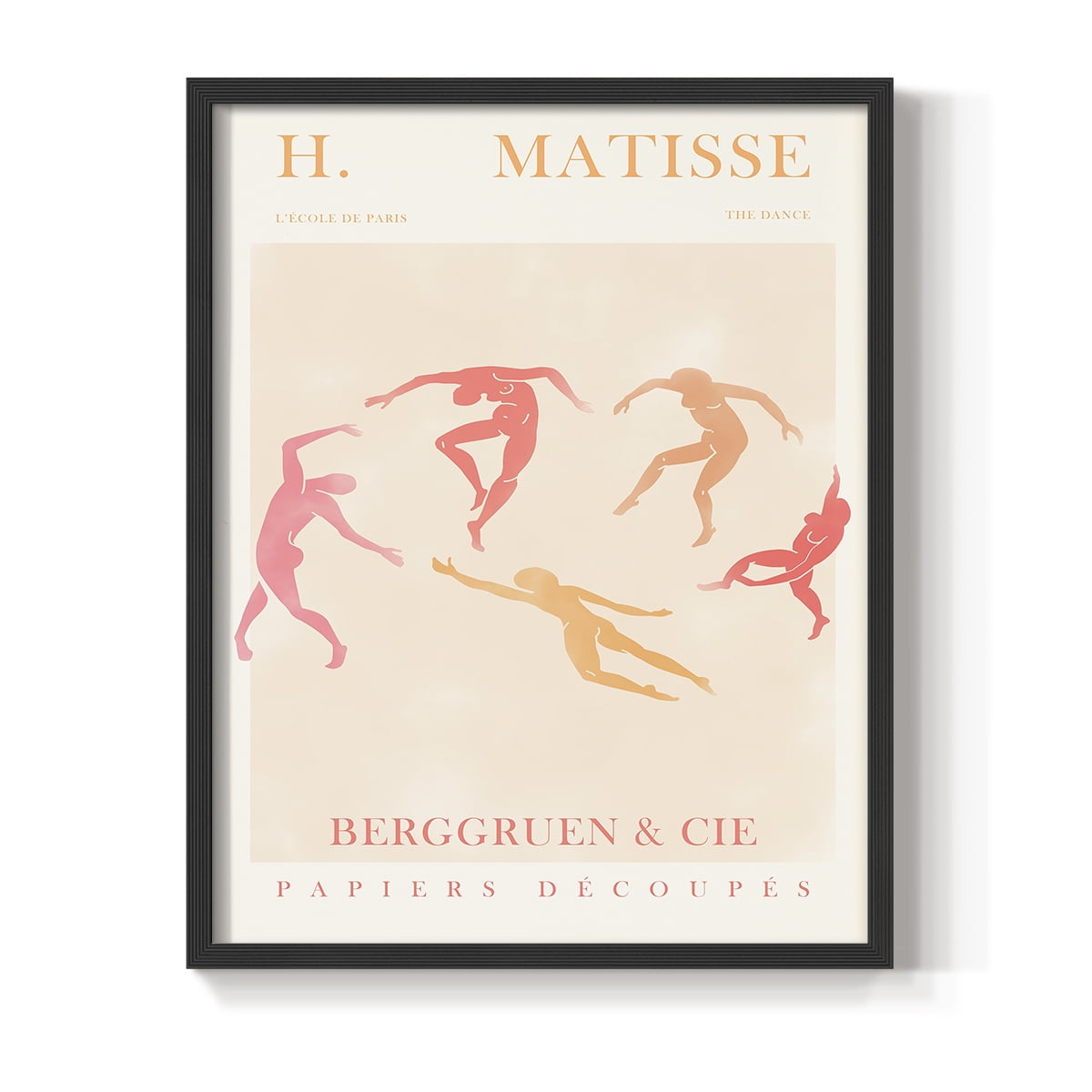 Matisse CDXCI in Black Solid Wood Framed Print No Nail Hanging