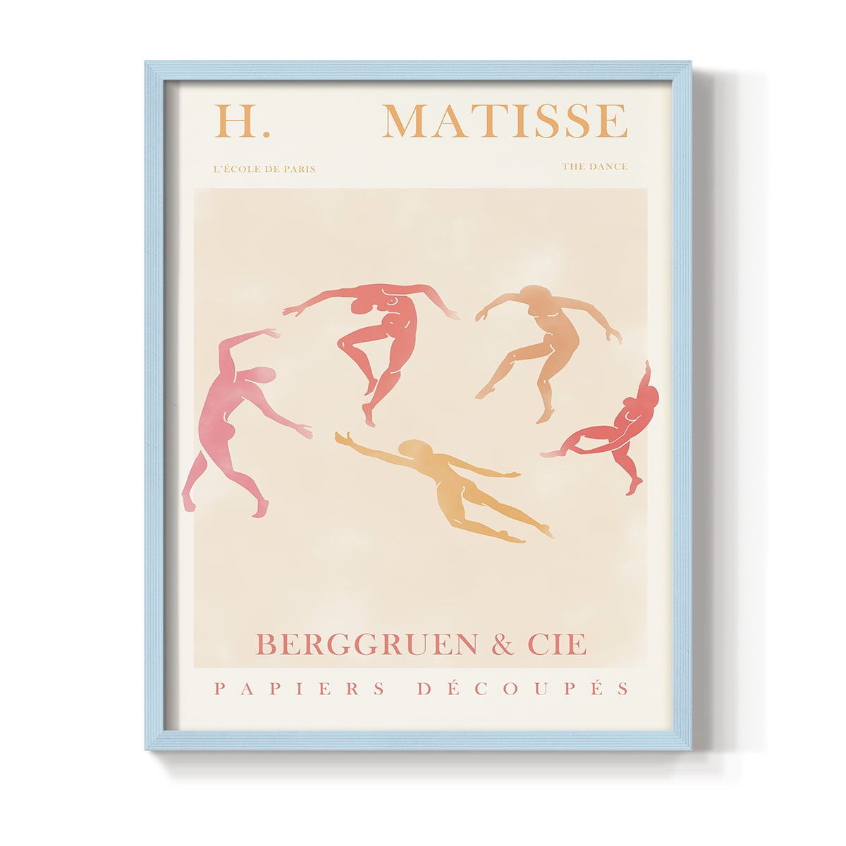 Matisse CDXCI in Blue Solid Wood Framed Print No Nail Hanging