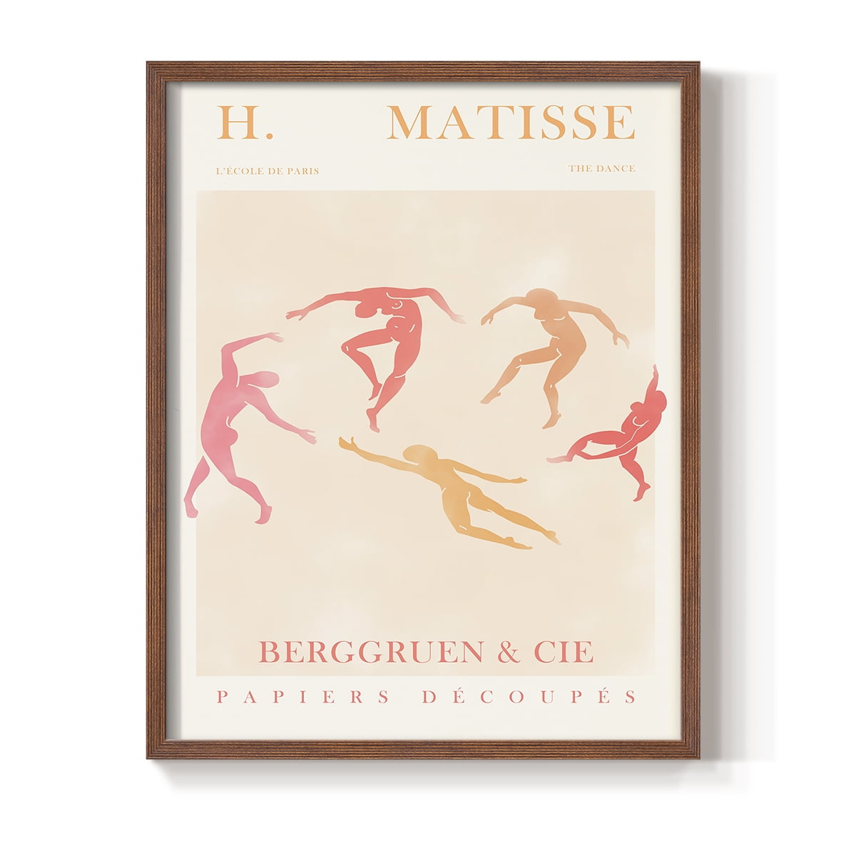 Matisse CDXCI in Brown Solid Wood Framed Print No Nail Hanging