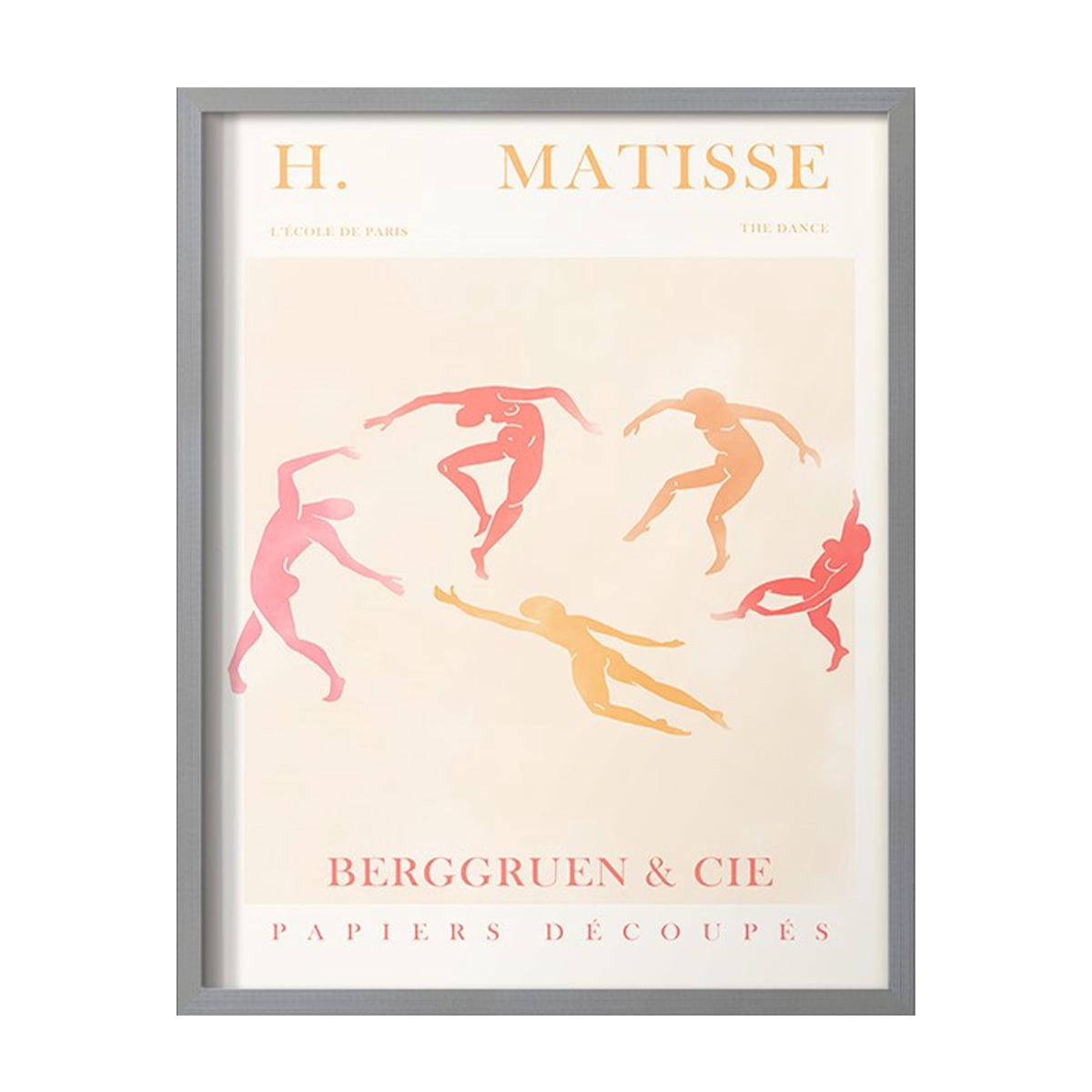 Matisse CDXCI in Gray Solid Wood Framed Print No Nail Hanging