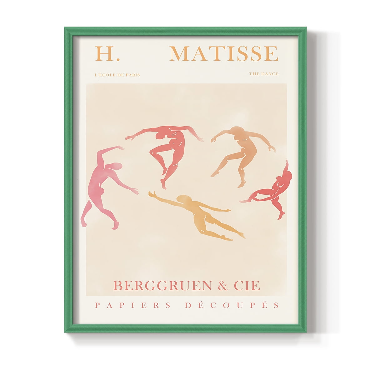 Matisse CDXCI in Green Solid Wood Framed Print No Nail Hanging