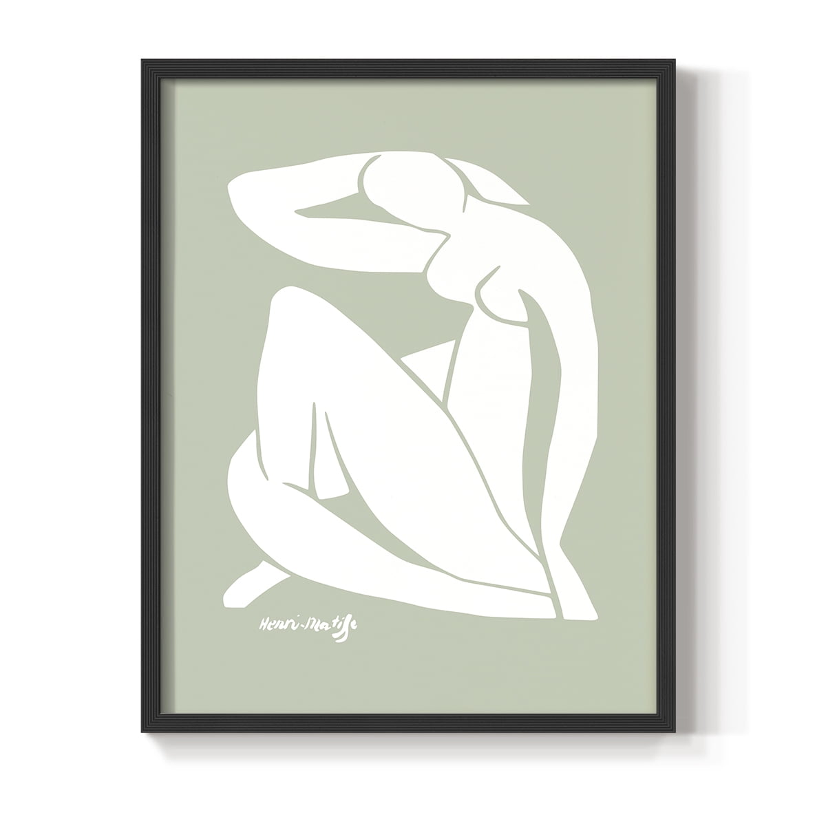 Matisse CDXCII in Black Solid Wood Framed Print No Nail Hanging