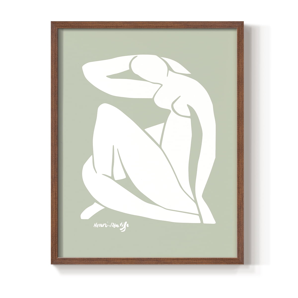 Matisse CDXCII in Brown Solid Wood Framed Print No Nail Hanging
