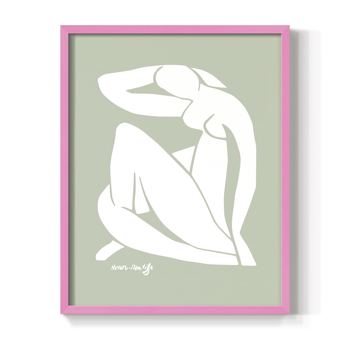 Matisse CDXCII in Pink Solid Wood Framed Print No Nail Hanging