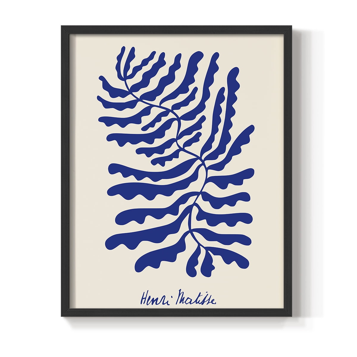 Matisse CDXCIV in Black Solid Wood Framed Print No Nail Hanging